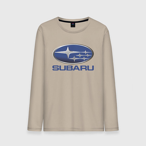 Мужской лонгслив SUBARU / Миндальный – фото 1
