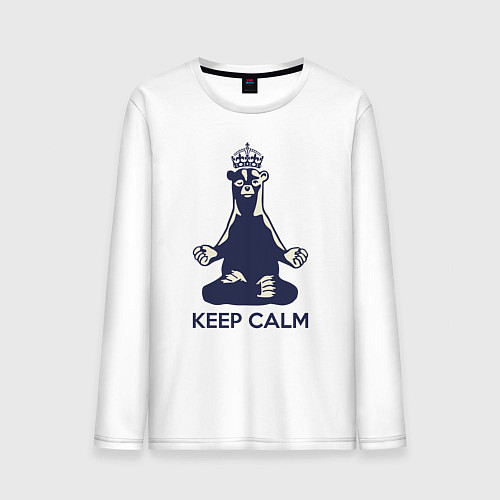 Мужской лонгслив Keep Calm / Белый – фото 1