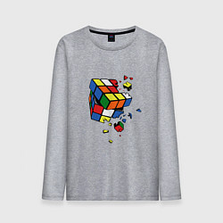 Лонгслив хлопковый мужской Кубик Рубика, цвет: меланж