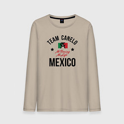 Лонгслив хлопковый мужской Team Canelo, цвет: миндальный