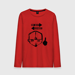 Лонгслив хлопковый мужской LIMP BIZKIT, цвет: красный