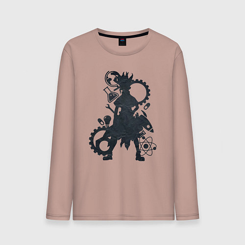 Мужской лонгслив Доктор Стоун / Пыльно-розовый – фото 1