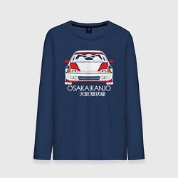 Лонгслив хлопковый мужской Honda Civic EG, Osaka Kanjo, цвет: тёмно-синий
