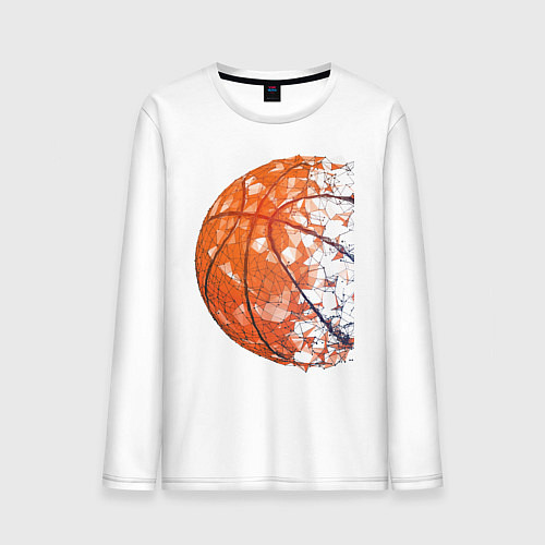 Мужской лонгслив BasketBall Style / Белый – фото 1