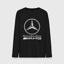 Лонгслив хлопковый мужской MERCEDES-BENZ AMG, цвет: черный