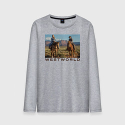 Лонгслив хлопковый мужской Westworld Landscape, цвет: меланж