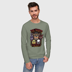Лонгслив хлопковый мужской FIVE NIGHTS AT FREDDYS, цвет: авокадо — фото 2