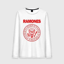 Лонгслив хлопковый мужской RAMONES, цвет: белый