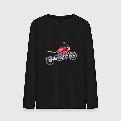 Мужской лонгслив Monster / Черный – фото 1