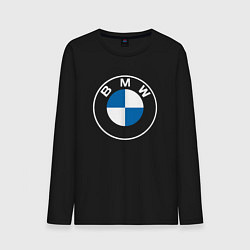 Лонгслив хлопковый мужской BMW LOGO 2020, цвет: черный