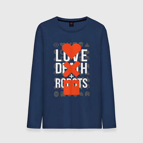 Мужской лонгслив LOVE DEATH ROBOTS LDR / Тёмно-синий – фото 1