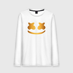 Лонгслив хлопковый мужской Marshmello gold, цвет: белый