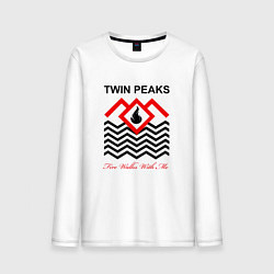 Лонгслив хлопковый мужской Twin Peaks цвета белый — фото 1