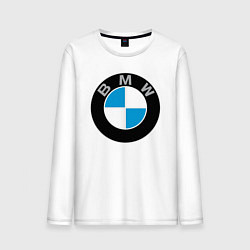 Лонгслив хлопковый мужской BMW, цвет: белый