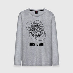 Лонгслив хлопковый мужской This is art, цвет: меланж