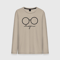 Лонгслив хлопковый мужской Imagine John Lennon, цвет: миндальный