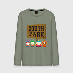 Лонгслив хлопковый мужской South Park, цвет: авокадо
