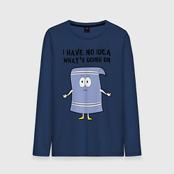 Лонгслив хлопковый мужской South Park, Полотенчик, цвет: тёмно-синий