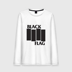 Лонгслив хлопковый мужской Black Flag, цвет: белый