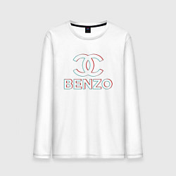 Лонгслив хлопковый мужской BBT BENZO GANG, цвет: белый