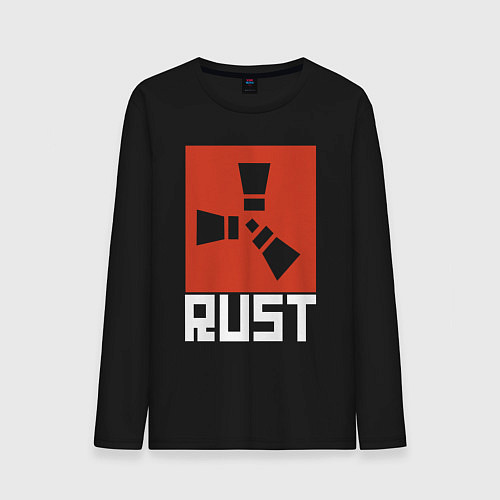 Мужской лонгслив RUST / Черный – фото 1