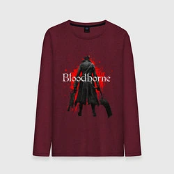 Лонгслив хлопковый мужской Bloodborne, цвет: меланж-бордовый
