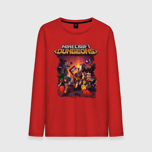 Мужской лонгслив Minecraft Dungeons / Красный – фото 1