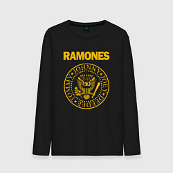 Лонгслив хлопковый мужской RAMONES, цвет: черный