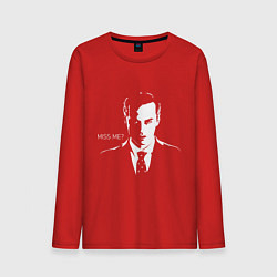 Лонгслив хлопковый мужской Moriarty: Miss me?, цвет: красный