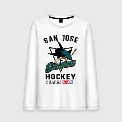 Лонгслив хлопковый мужской SAN JOSE SHARKS, цвет: белый