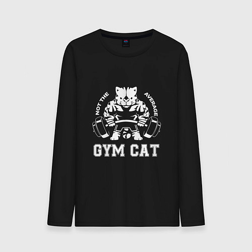 Мужской лонгслив GYM Cat / Черный – фото 1