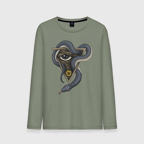 Мужской лонгслив Иллюминаты / Авокадо – фото 1