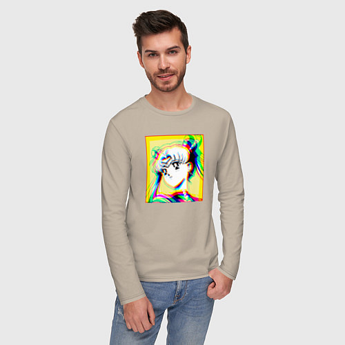 Мужской лонгслив Сейлор Мун Усаги Цукино Sailor / Миндальный – фото 3