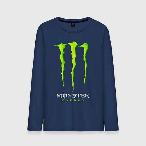 Мужской лонгслив MONSTER ENERGY / Тёмно-синий – фото 1