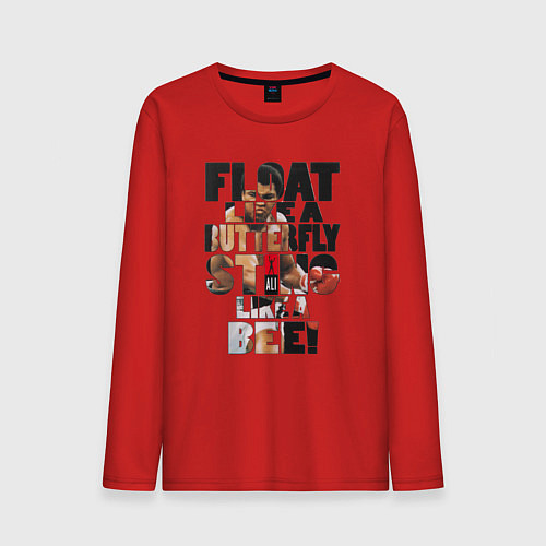 Мужской лонгслив АЛИ / Красный – фото 1