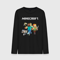 Лонгслив хлопковый мужской MINECRAFT, цвет: черный