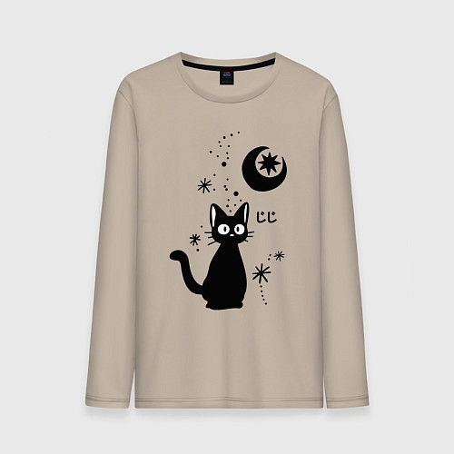 Мужской лонгслив Jiji Cat / Миндальный – фото 1