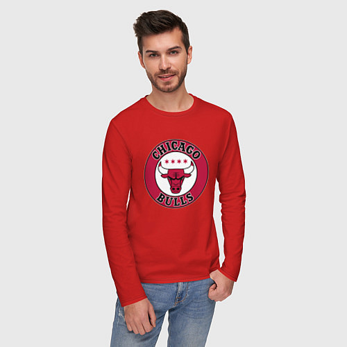 Мужской лонгслив CHICAGO BULLS / Красный – фото 3