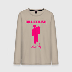 Лонгслив хлопковый мужской BILLIE EILISH, цвет: миндальный