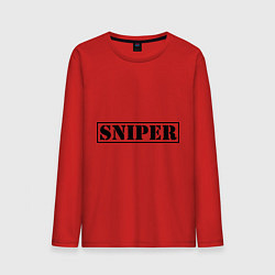 Лонгслив хлопковый мужской Sniper, цвет: красный