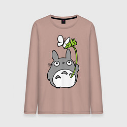 Мужской лонгслив Totoro и бабочка