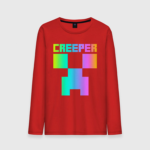 Мужской лонгслив MINECRAFT CREEPER / Красный – фото 1