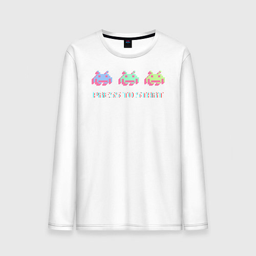 Мужской лонгслив Press to start / Белый – фото 1