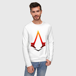 Лонгслив хлопковый мужской Assassins Creed, цвет: белый — фото 2