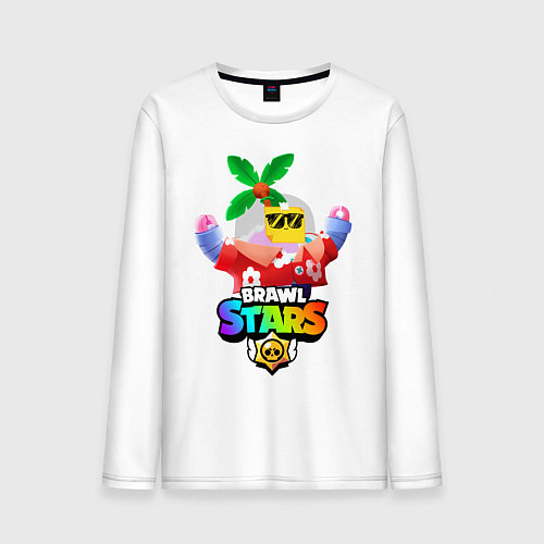 Мужской лонгслив BRAWL STARS SPROUT TROPICAL / Белый – фото 1