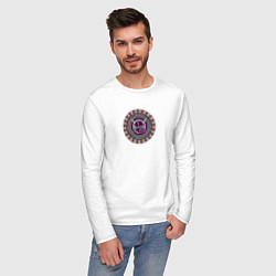 Лонгслив хлопковый мужской Ниндзя, цвет: белый — фото 2