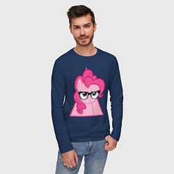 Лонгслив хлопковый мужской Pinky Pie hipster, цвет: тёмно-синий — фото 2