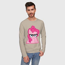 Лонгслив хлопковый мужской Pinky Pie hipster, цвет: миндальный — фото 2