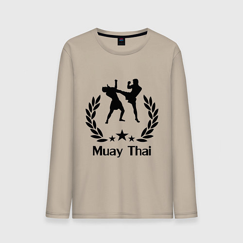 Мужской лонгслив Muay Thai: High Kick / Миндальный – фото 1