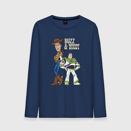 Мужской лонгслив Buzz&Woody / Тёмно-синий – фото 1